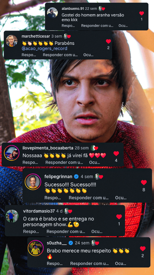 Foto com comentários vertical