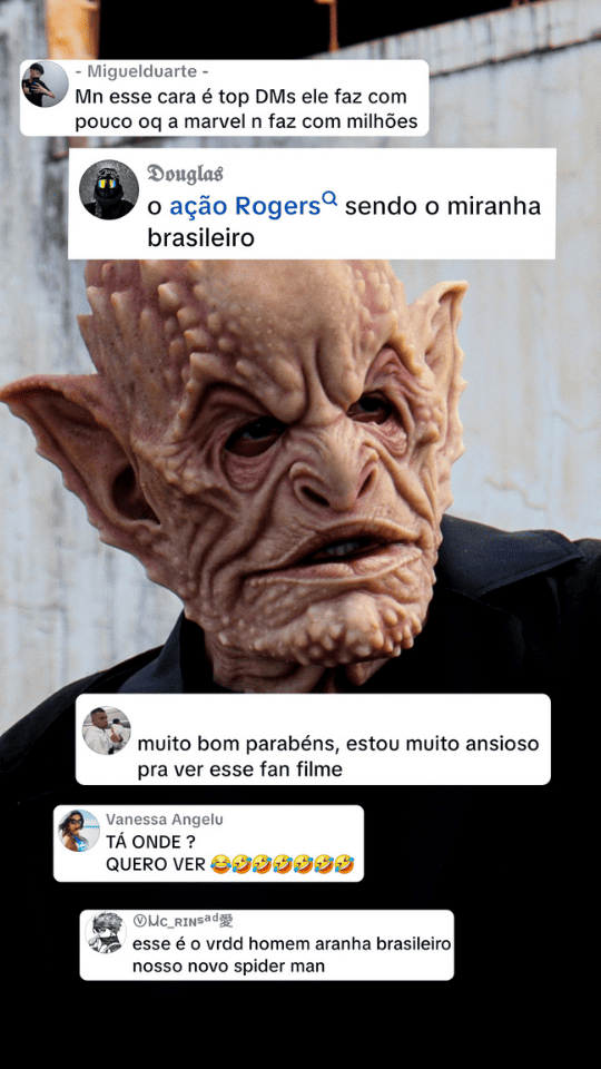 Foto com comentários vertical duende